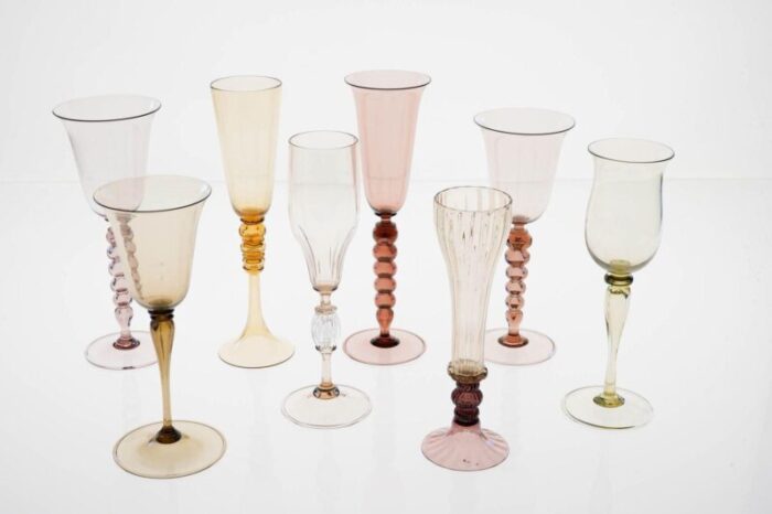 champagne flutes by cenedese set of 8 8