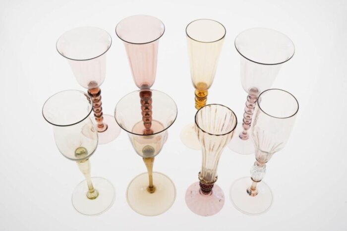 champagne flutes by cenedese set of 8 9