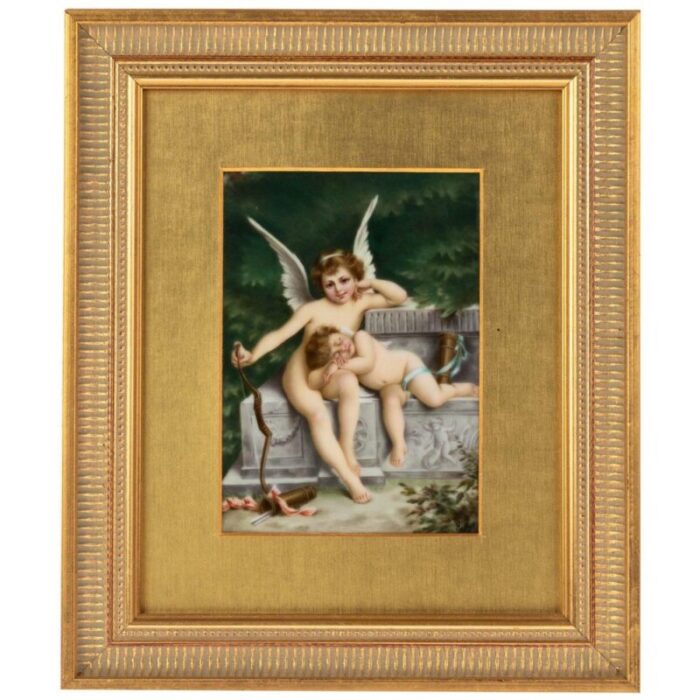 cherubs fine porcelain plaque 1