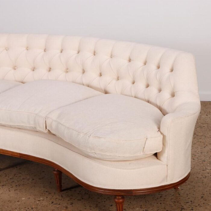 classic luxurious tufted curved back sofa c 1940 2025