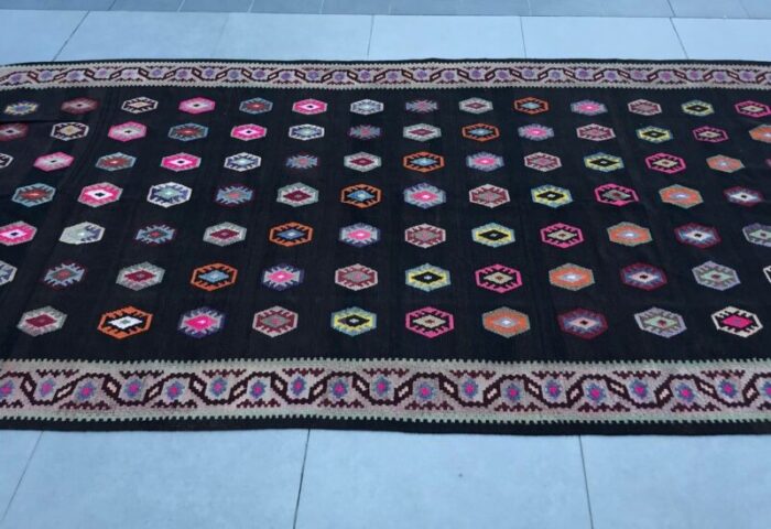 colorful anatolian kilim rug 1980s 6