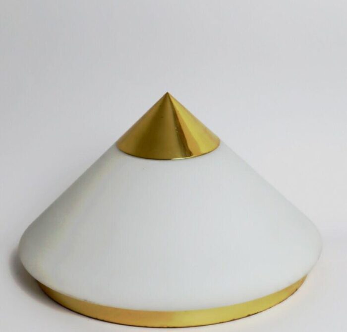 cone ceiling lamp in gold and white from limburg 4480