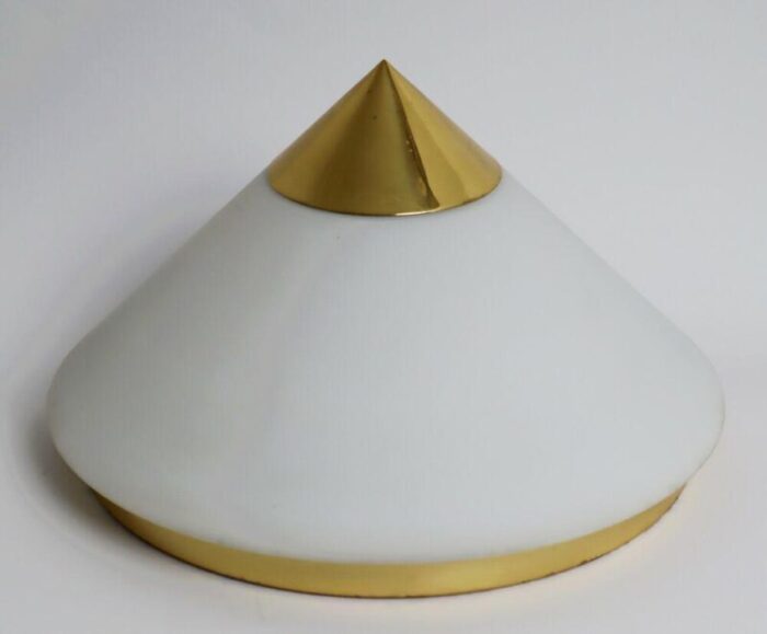 cone ceiling lamp in gold and white from limburg 4780