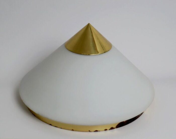 cone ceiling lamp in gold and white from limburg 8268