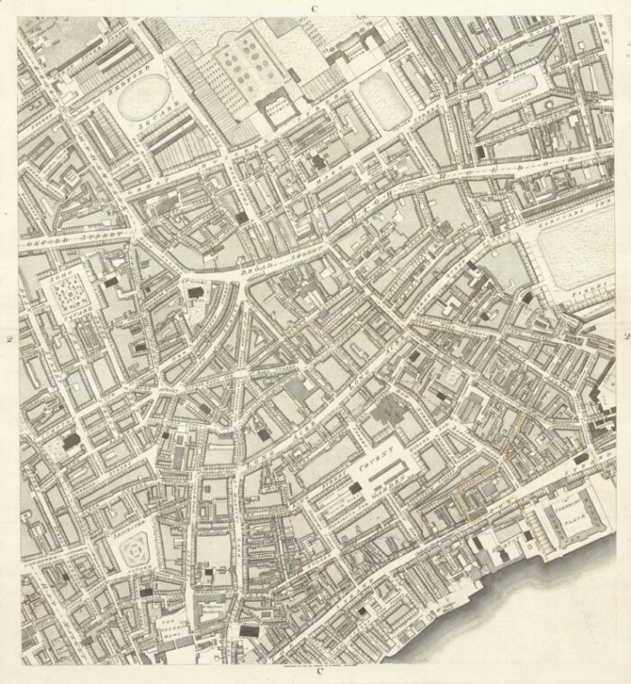 covent garden and soho from a large scale survey of london 1