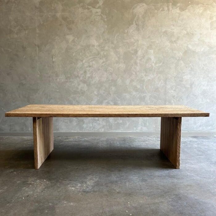 custom made reclaimed elm wood dining table 2688