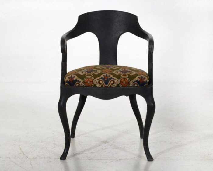 danish black armchair 1850s 1630