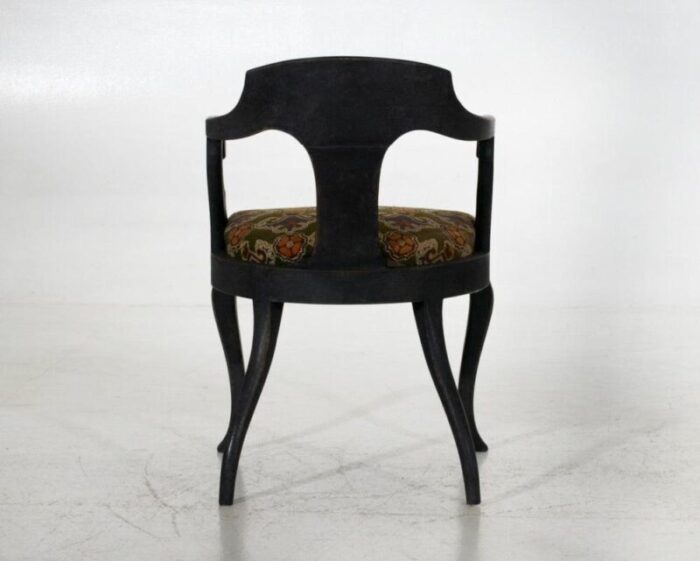 danish black armchair 1850s 4413