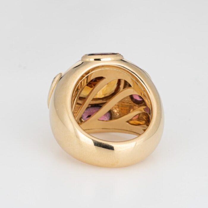 david yurman renaissance ring 18k gold citrine rhodalite garnet sz 65 1523