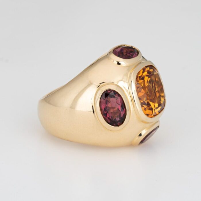 david yurman renaissance ring 18k gold citrine rhodalite garnet sz 65 1706