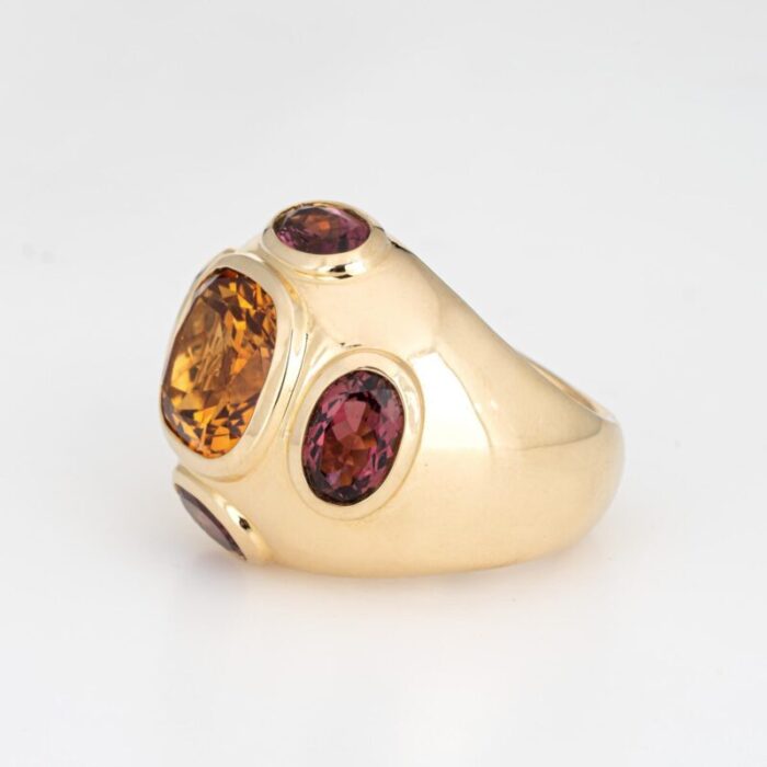 david yurman renaissance ring 18k gold citrine rhodalite garnet sz 65 7254