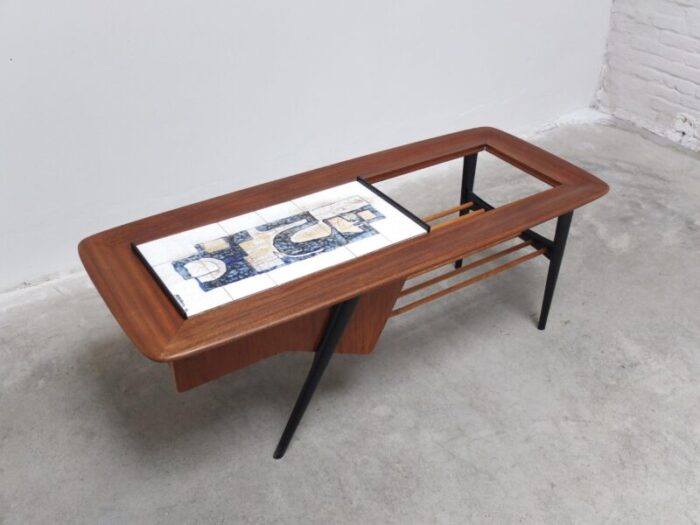 decorative coffee table with bar by alfred hendrickx for belform 1950s 2183