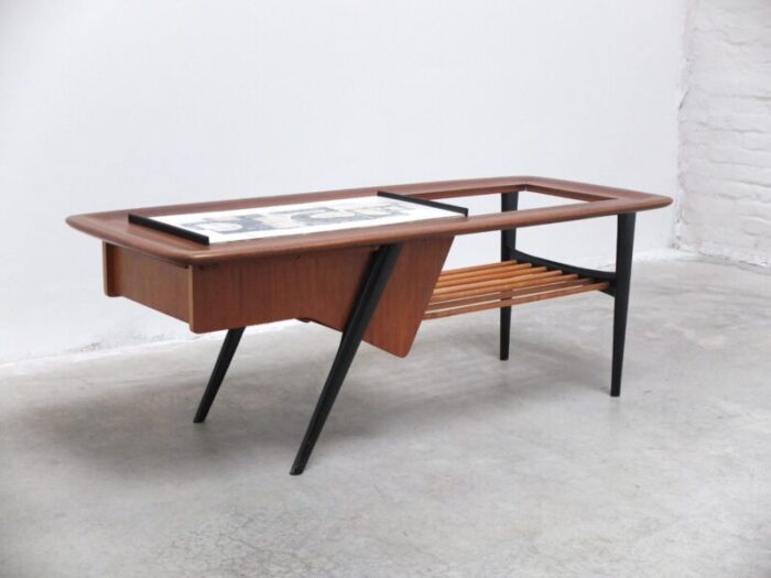 decorative coffee table with bar by alfred hendrickx for belform 1950s 3553