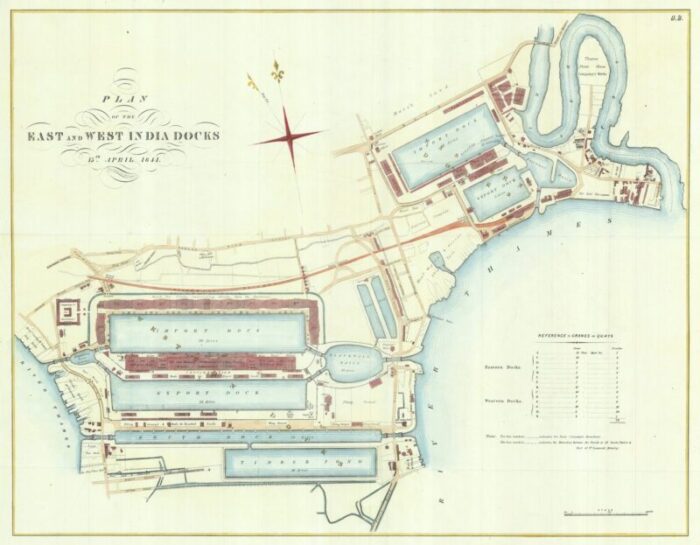 detailed plan of londons docklands 1