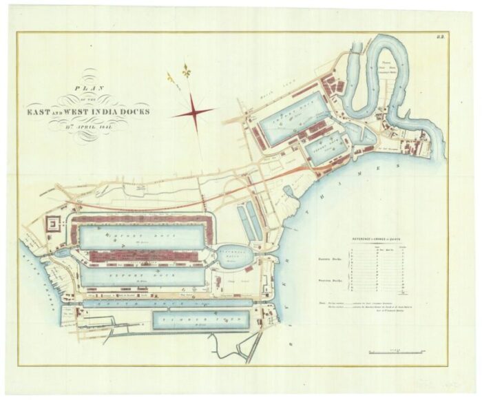 detailed plan of londons docklands 2