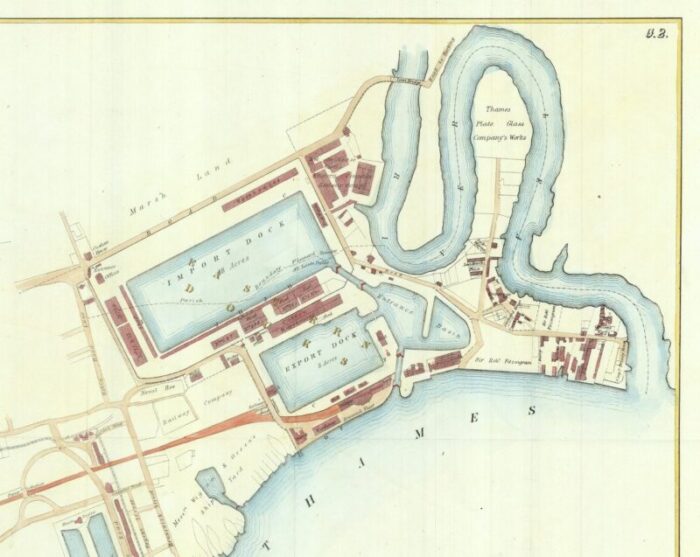 detailed plan of londons docklands 4