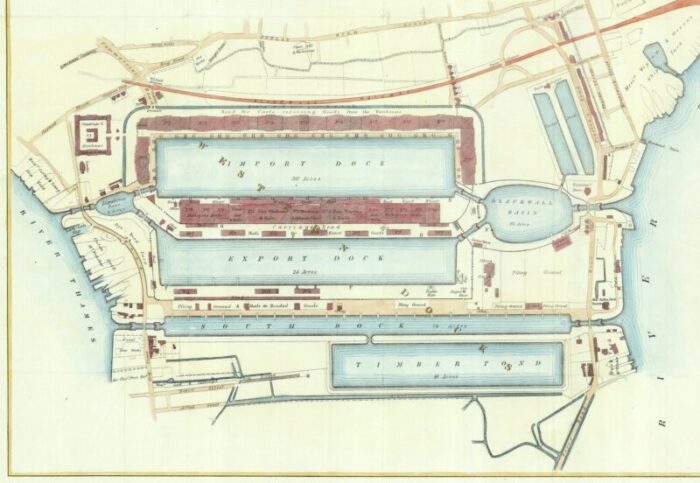 detailed plan of londons docklands 5