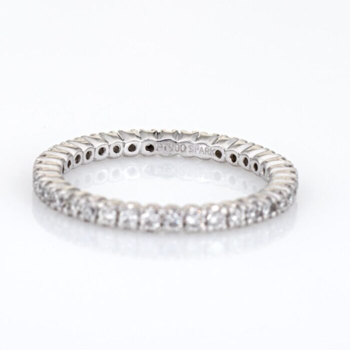 diamond eternity ring sz 5 stacking band platinum fine wedding jewelry 7747