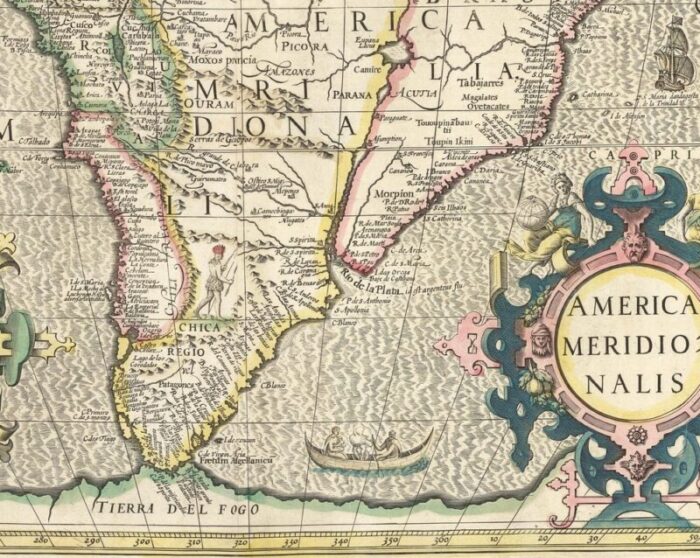 early 17th century dutch map of south america 1633 4