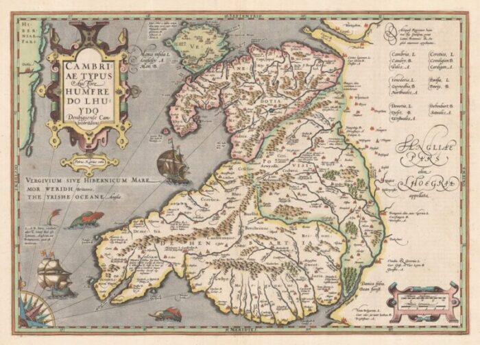 early 17th century map of wales 1619 1