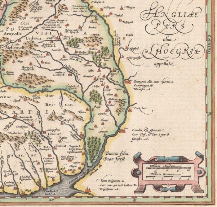 early 17th century map of wales 1619 5