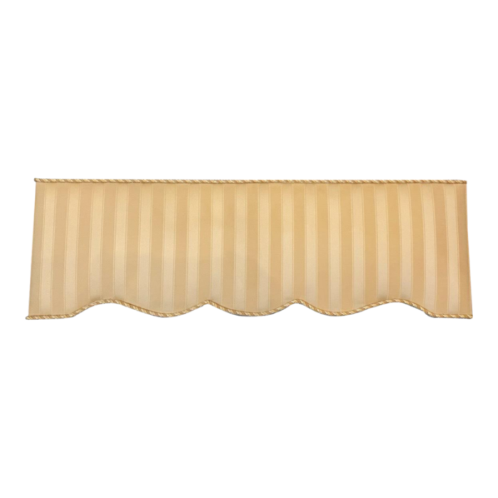 early 20th century traditional striped window textile cornice 3327