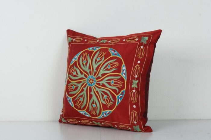 embroidered suzani pillow cover 2010s 2