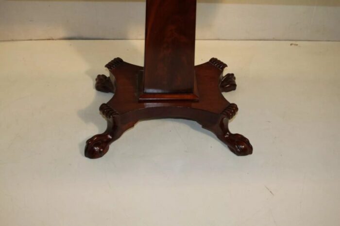 empire solid mahogany game card table 19th century 0567