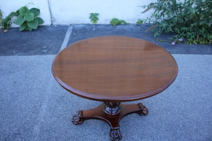 empire walnut oval center table 4478