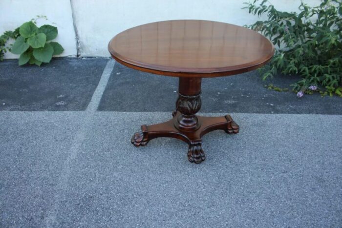 empire walnut oval center table 9477