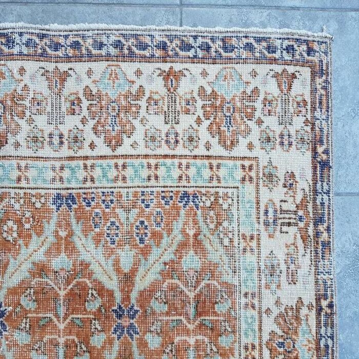 faded oushak rug 1960 3