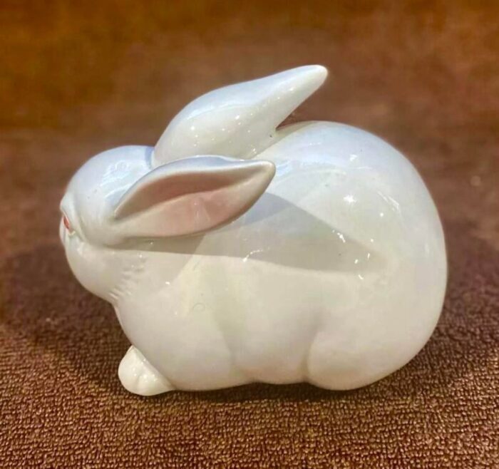 fitz and floyd vintage white porcelain bunny 2497