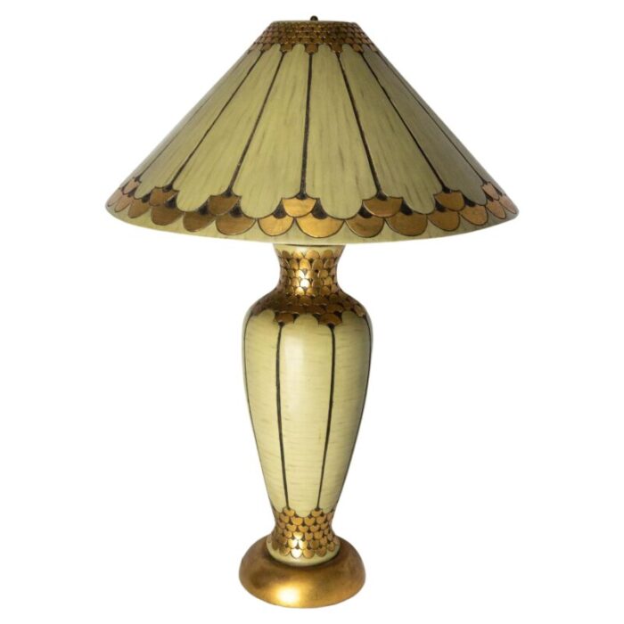 french art deco resin table lamp 1980s 0745