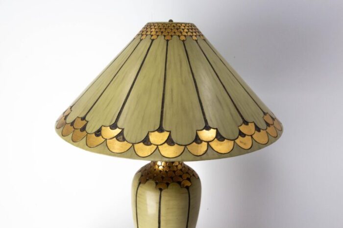 french art deco resin table lamp 1980s 0980