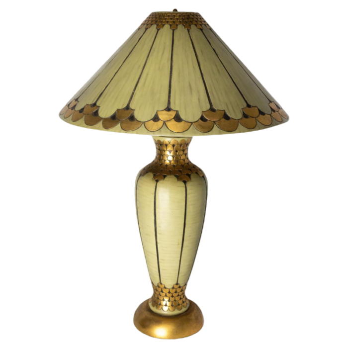 french art deco resin table lamp 1980s 9203