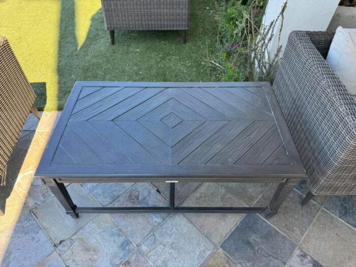 frontgate all weather metal coffee table 0217