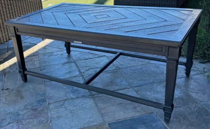 frontgate all weather metal coffee table 5660