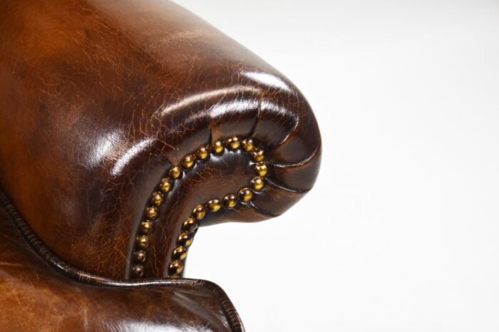 george ii brown leather armchair 1666