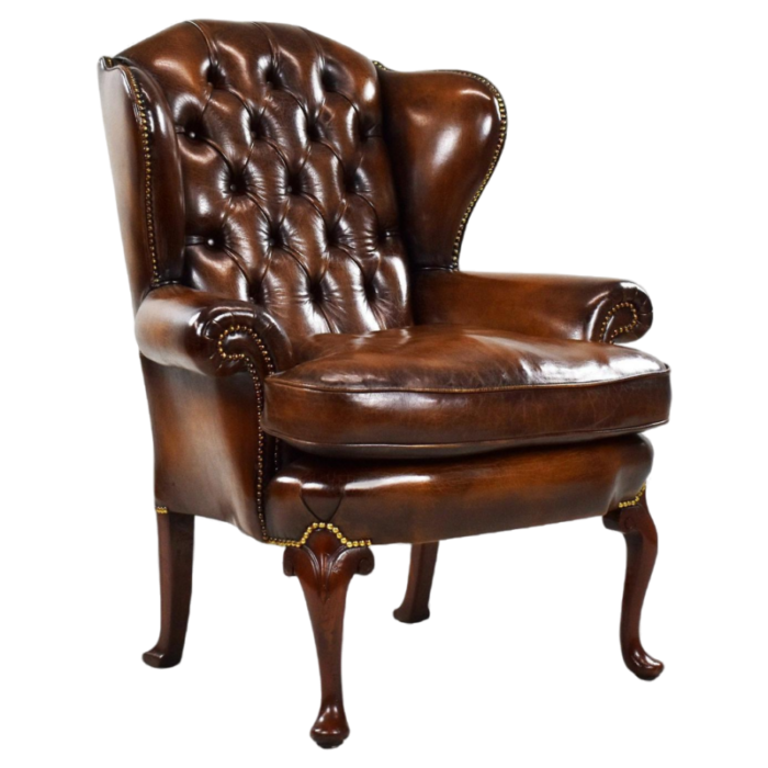 george ii brown leather armchair 6963