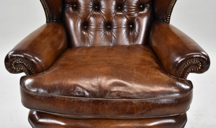 george ii brown leather armchair 7760