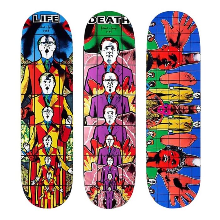 gilbert and george supreme skateboard decks set of 3 7096