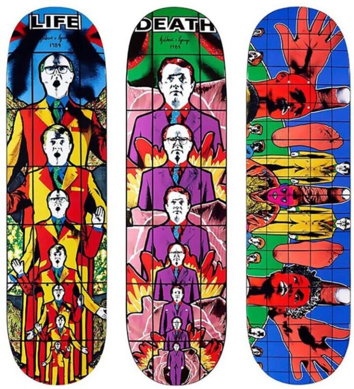 gilbert and george supreme skateboard decks set of 3 8145