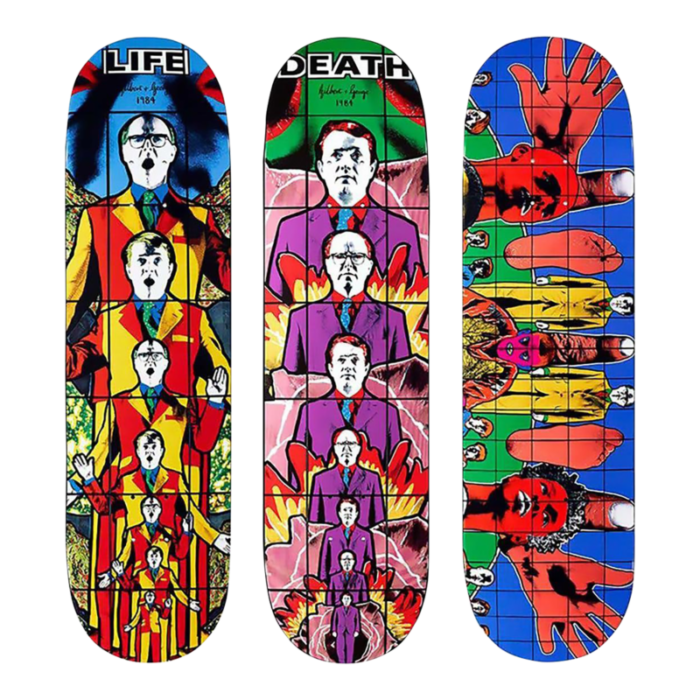 gilbert and george supreme skateboard decks set of 3 9470