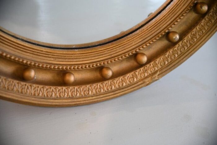 gilt convex wall mirror 10