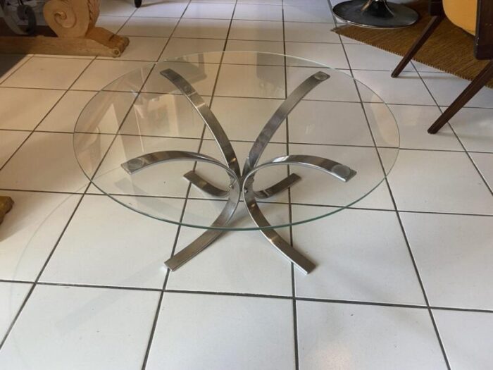 glass and chrome coffee table 0216