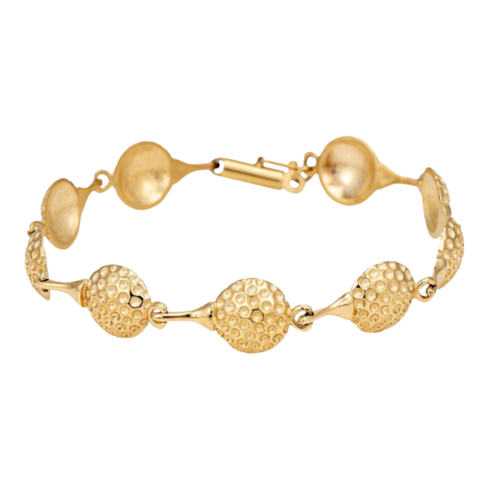 golf ball bracelet 14k yellow gold 7 fine sporting jewelry links stacking 3928