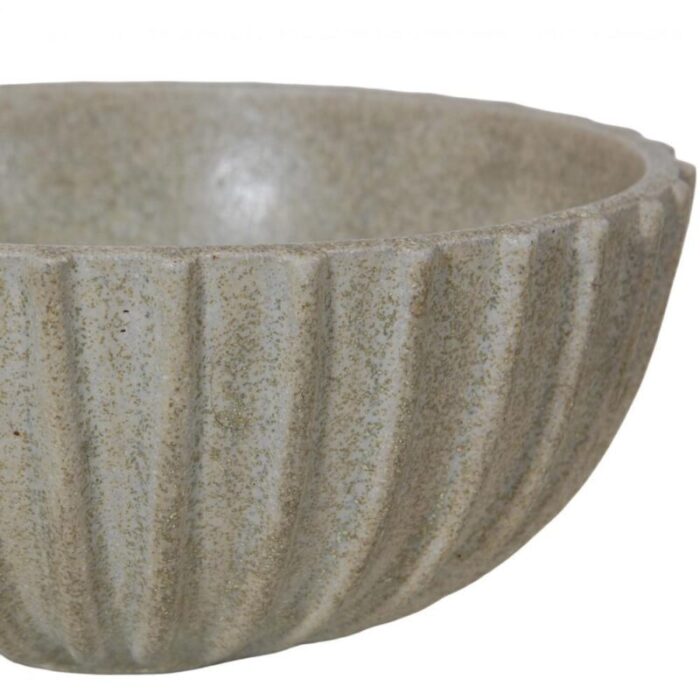 green stoneware bowl by arne bang 0149