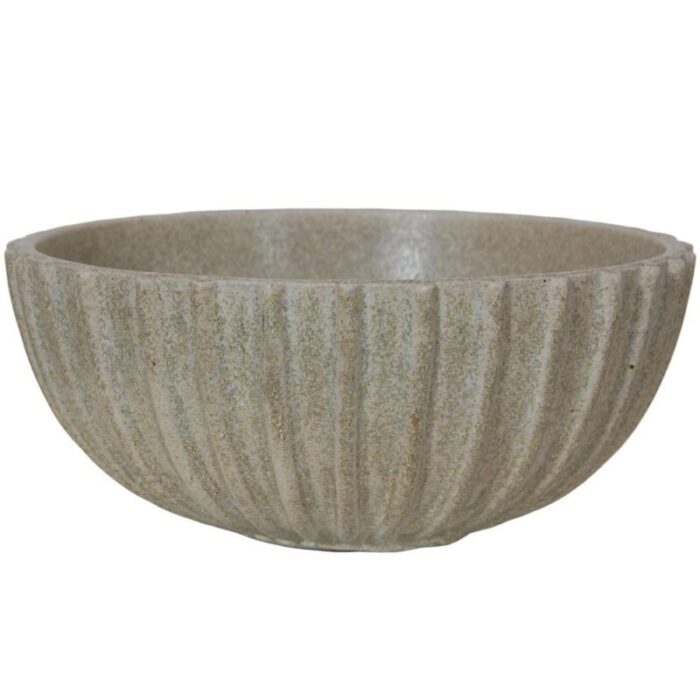 green stoneware bowl by arne bang 0275