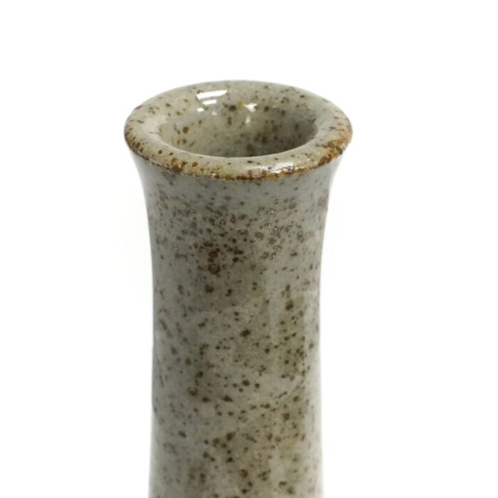 grey ceramic bottle vase from horst goebbels 1990s 3