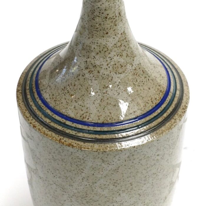 grey ceramic bottle vase from horst goebbels 1990s 5